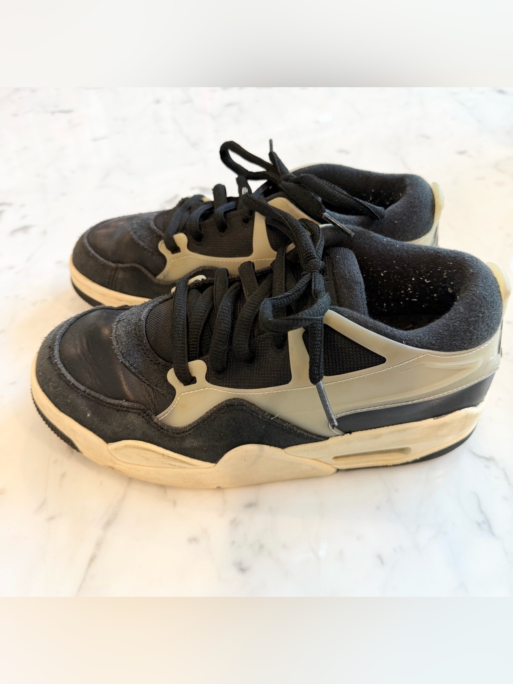 Preowned Air Jordan 4 Rm Black 7y